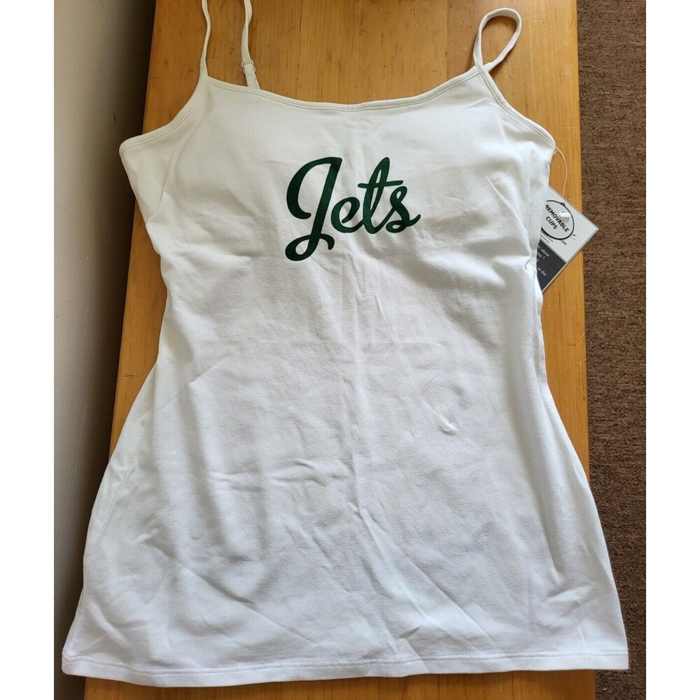 New York Jets All Sport Couture NFL Women's Camisole with Mesh Cover S